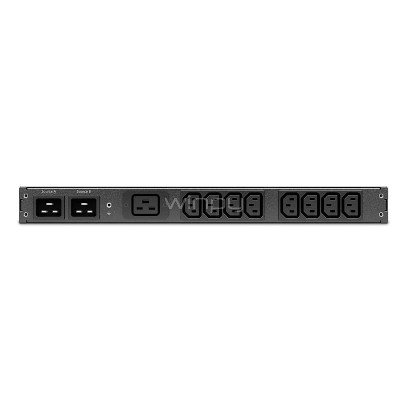 Switch ATS para rack APC NetShelter (1U, 16A, 230V, 2x C20 IN, 8x C13 ...