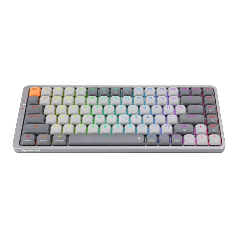 Teclado Mecánico Redragon Azure K652 (Bluetooth/ DongleUSB, 75%, Español, Gris)