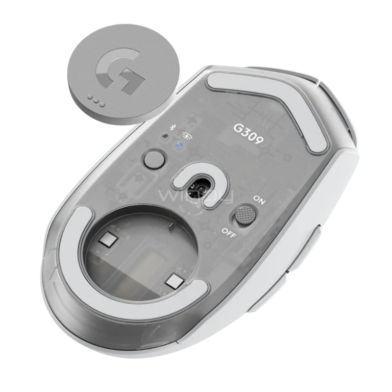 Mouse Gamer Logitech G309 LightSpeed (Sensor Hero 25K, Dongle + Bluetooth, Blanco)