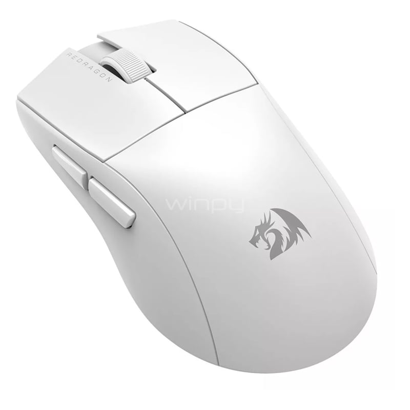 Mouse Gamer Redragon King Pro M916 4K Hz (Pixart 3395, Bluetooth/Dongle USB, Blanco)