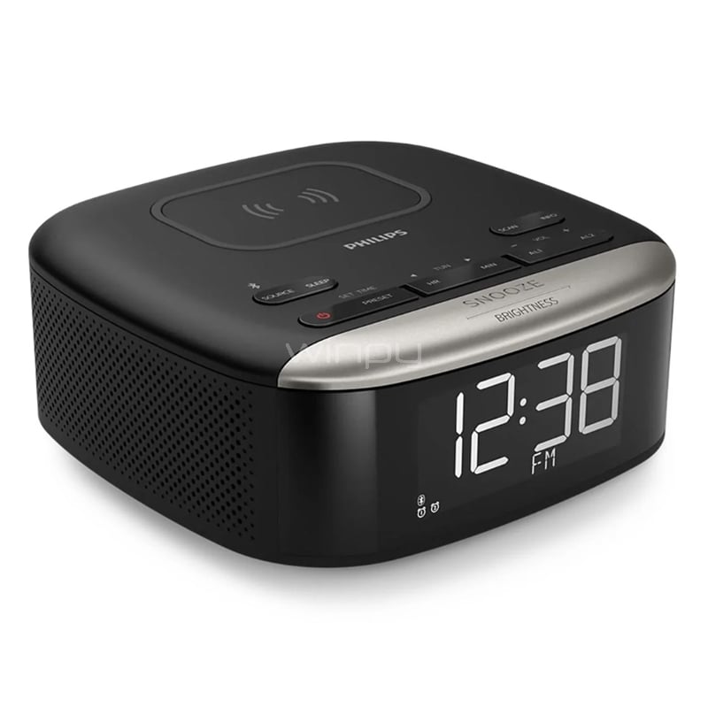 Reloj Despertador Philips TAR7606/37 (Bluetooth, FM, Carga Inalámbrica)