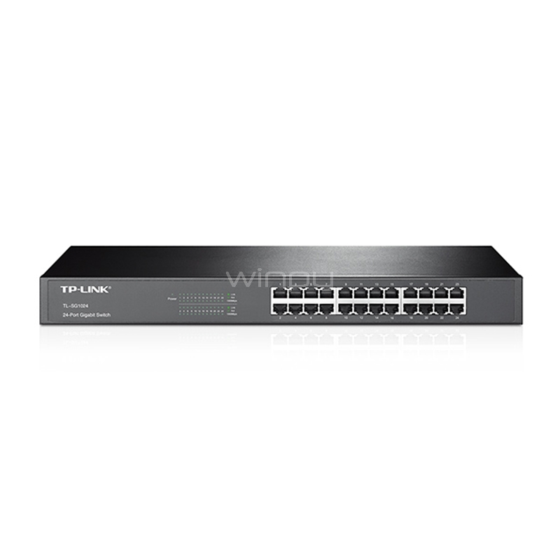 Switch TP-LINK 24-1000 de 24 Puertos  (Gigabit, 48Gbps, MDI/MDIX)