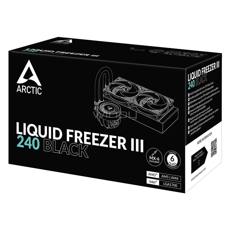 Refrigeración Líquida Arctic Liquid Freezer III 240 (LGA1851/AM5, 1800rpm, 120mm x2, P12 PWM)