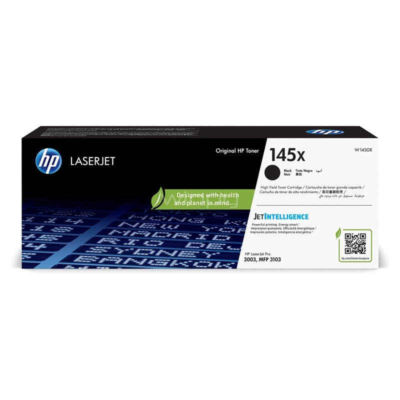 Tóner Original HP LaserJet 145X (Hasta 4000 páginas, Alta Capacidad, Negro)