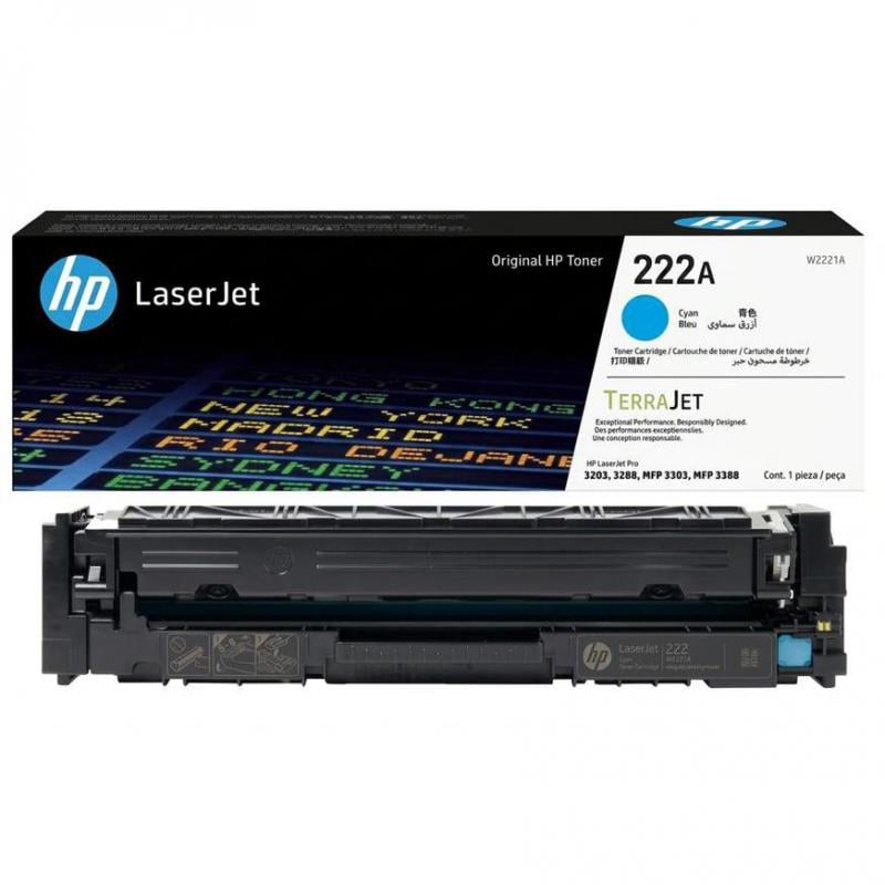 Tóner Original HP LaserJet 222A (Hasta 1200 páginas, Cian)