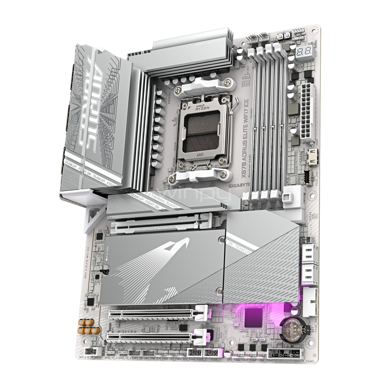 Placa Madre Gigabyte X870 AORUS ELITE WIFI7 ICE (AM5, DDR5 4400/8200MHz, M.2 x4, ATX)