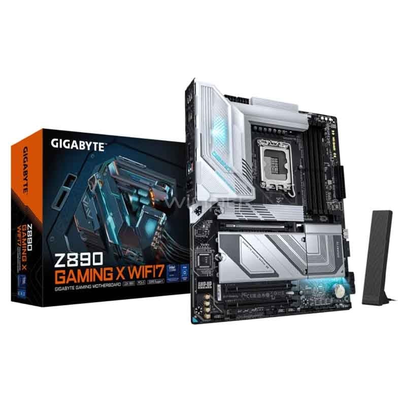 Placa Madre Gigabyte Z890 GAMING X WIFI7 (LGA1851, DDR5 5600/9600MHz, M.2 x4, ATX)