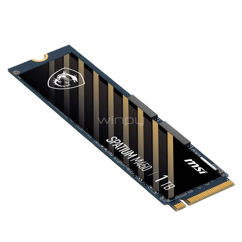 Unidad de Estado Sólido MSI SPATIUM M450 de 1TB (NVMe 4.0, M.2 2280, Hasta 3.600MB/s)