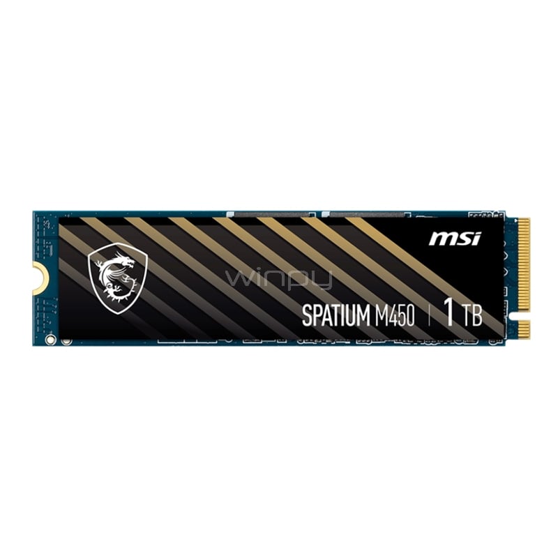 Unidad de Estado Sólido MSI SPATIUM M450 de 1TB (NVMe 4.0, M.2 2280, Hasta 3.600MB/s)
