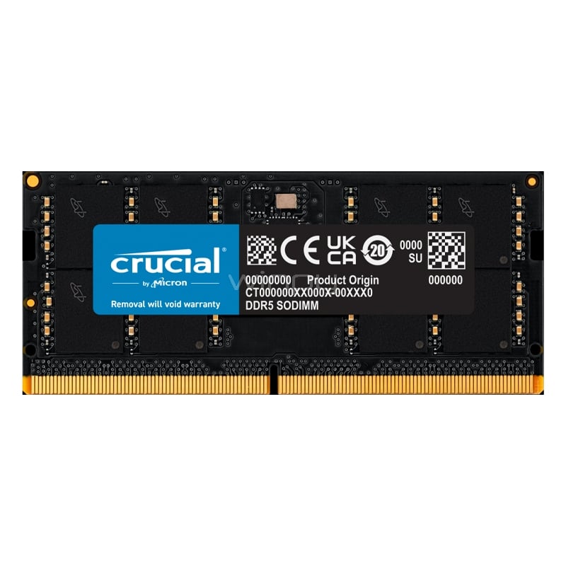 Memoria RAM Crucial CT32G56C46S5 de 32GB (DDR5, 5600MHz, CL46, SODIMM)