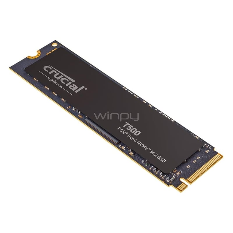 Unidad de Estado Sólido Crucial T500 de 500GB (NVMe 4.0, M.2 2280, Hasta 7200MB/s)