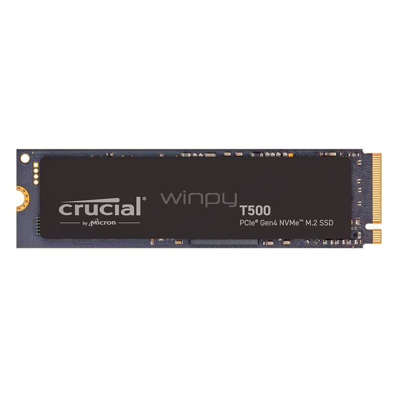 Unidad de Estado Sólido Crucial T500 de 500GB (NVMe 4.0, M.2 2280, Hasta 7200MB/s)
