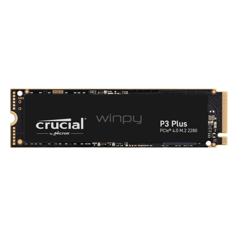 Unidad de Estado Sólido Crucial P3 Plus de 1TB (NVMe 4.0, M.2 2280, Hasta 5000MB/s)