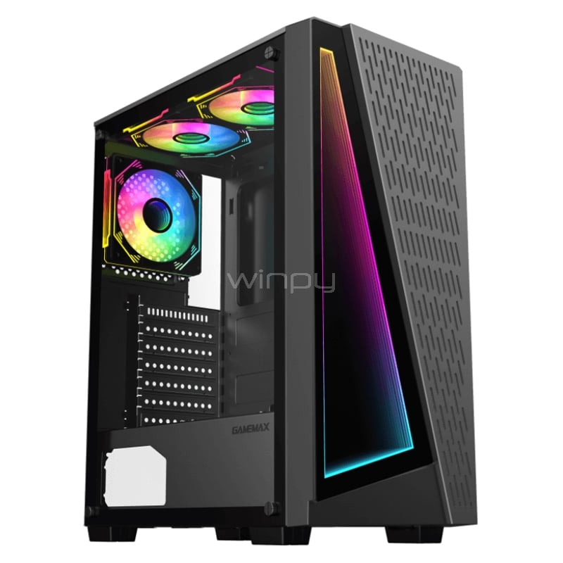 Gabinete Gamer GameMax Prism (ATX, Vidrio Templado, 3 Ventiladores ARGB)