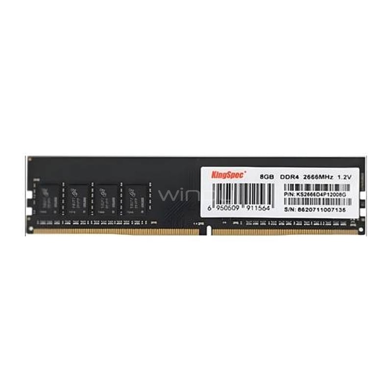 Memoria RAM KingSpec de 16GB (DDR5, 4800MHz, CL40, DIMM)