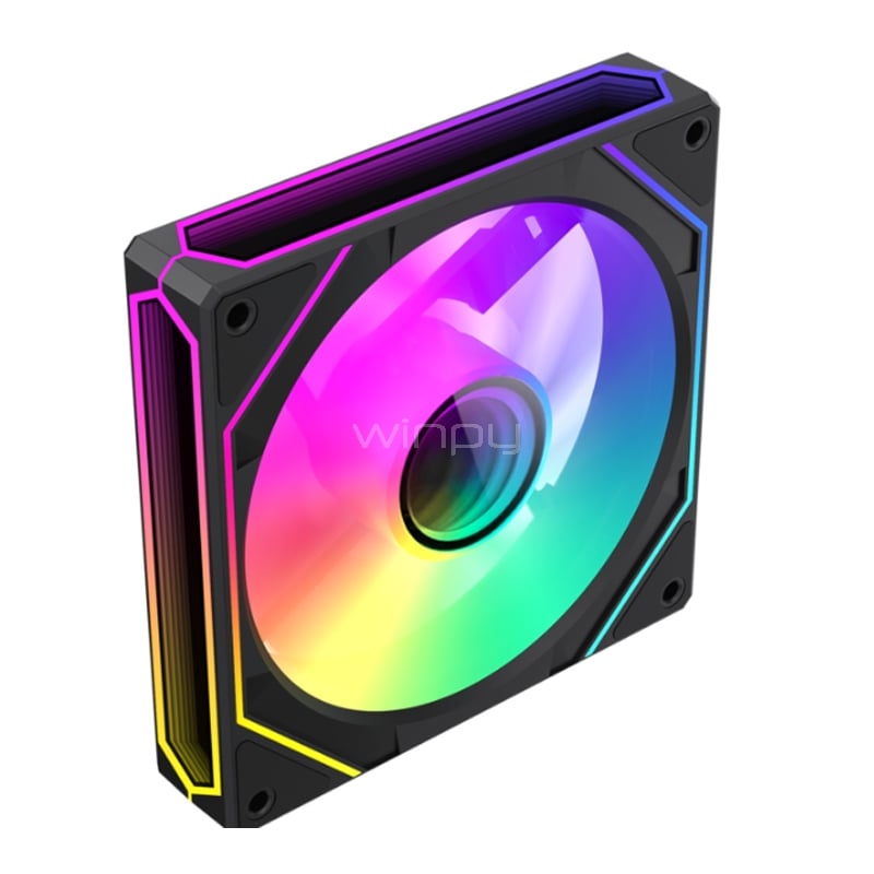 Ventilador GameMax FN12A-S8I ARGB (120mm, 1600rpm, PWM, Negro)