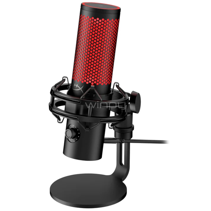 Micrófono HyperX QuadCast 2 (USB, Cardioide, Negro)