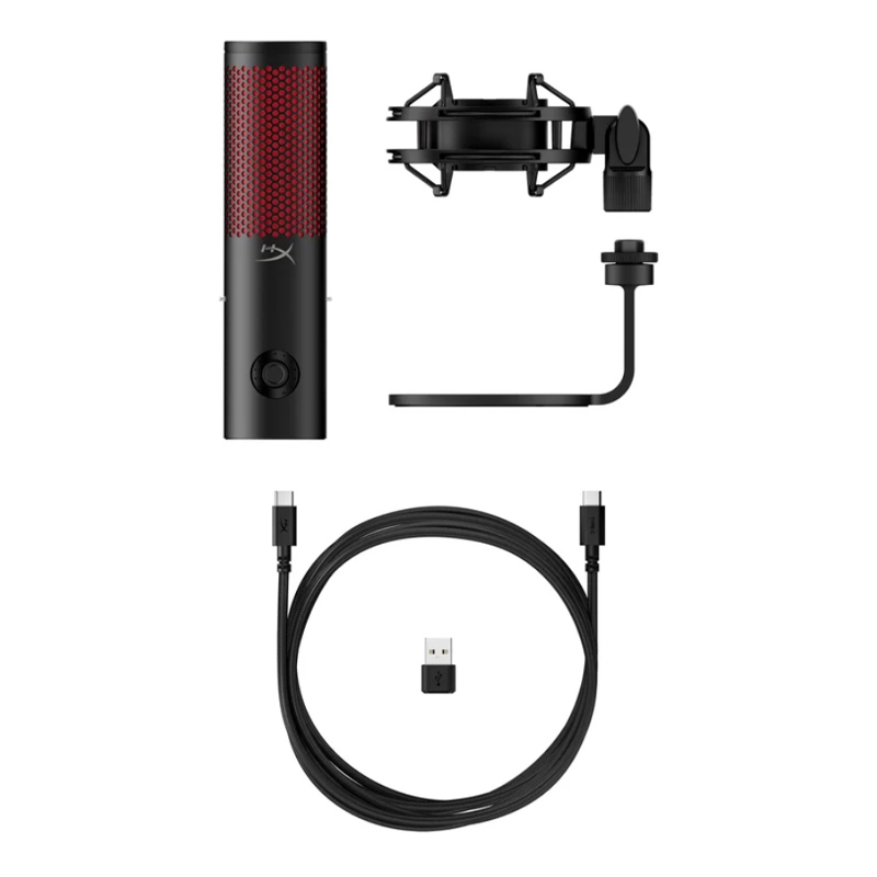Micrófono HyperX QuadCast 2 (USB, Cardioide, Negro)