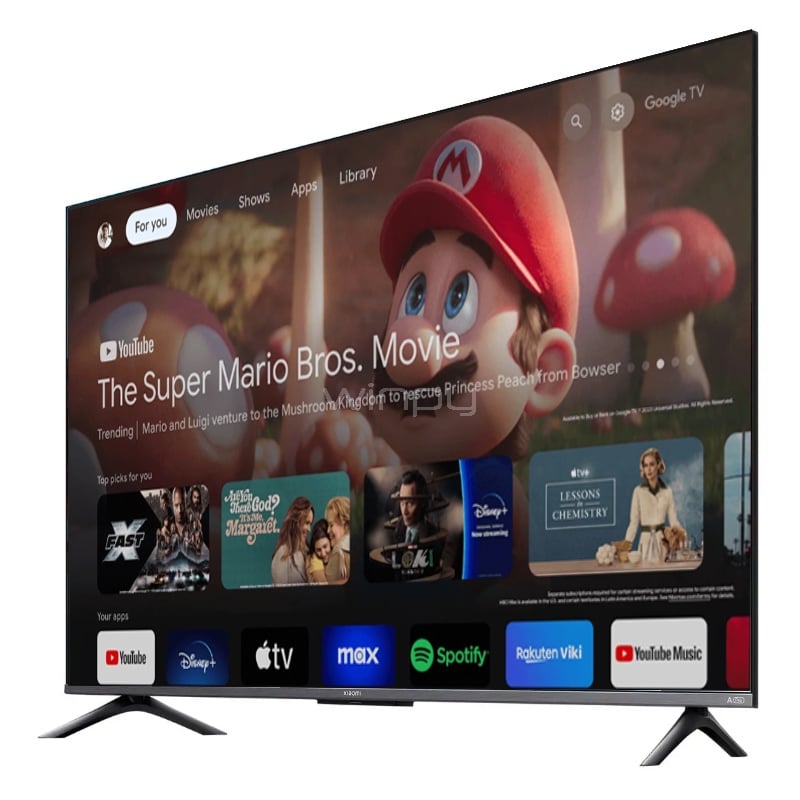 Televisor Xiaomi TV A Pro 2025 de 55“ (QLED, 4K, HDR10/HLG, HDMI/Wi-Fi, Google TV)