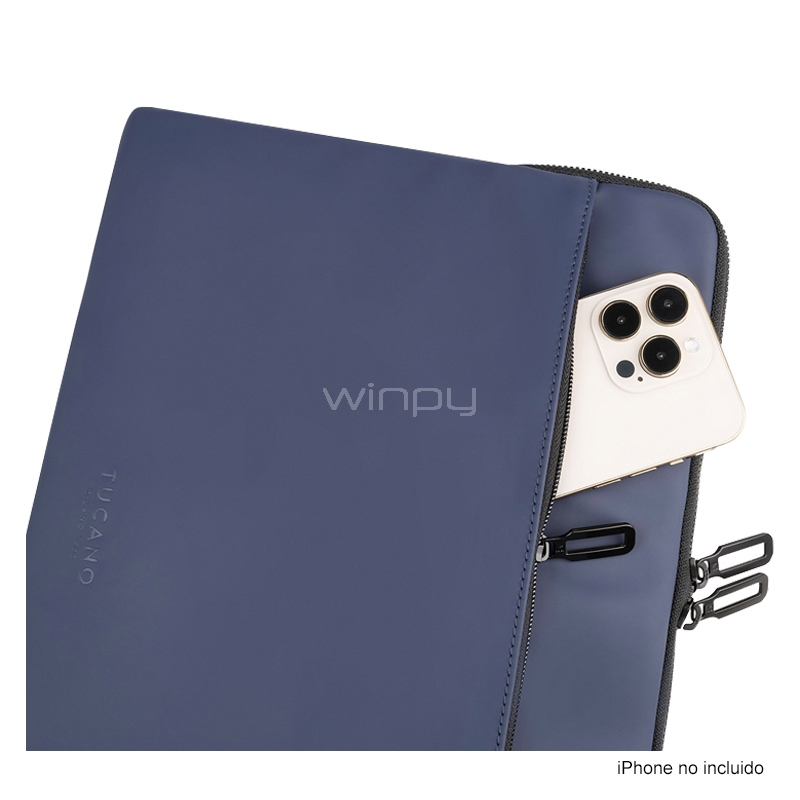 Funda Tucano Gommo para Notebooks de 14“ (Doble zipper, Blue)