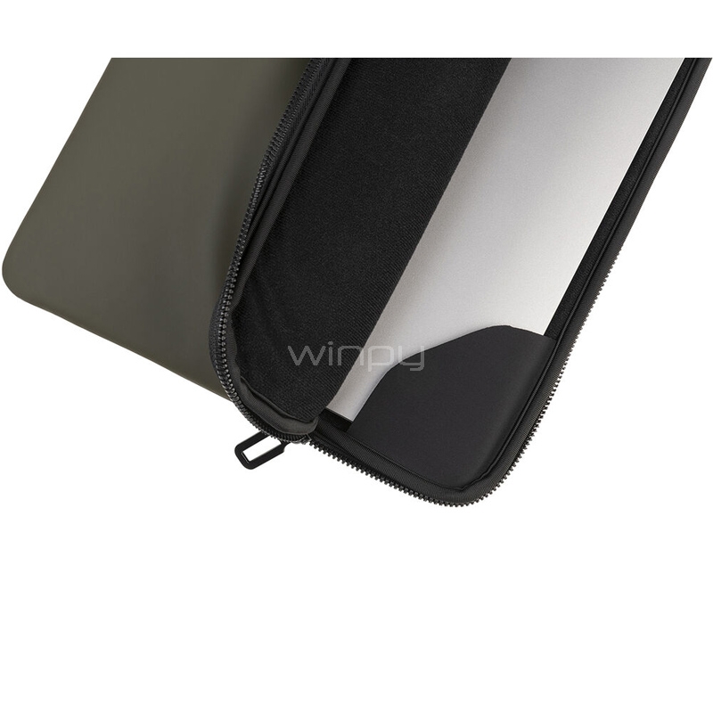 Funda Tucano Gommo para Notebooks de 14“ (Doble zipper, Verde Militar)