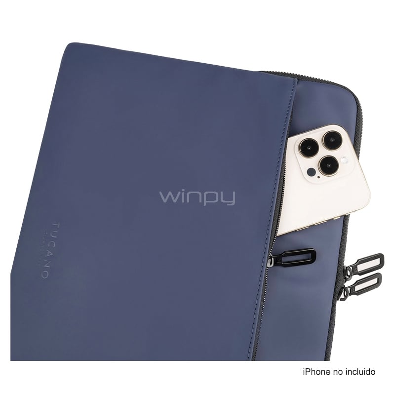 Funda Tucano Gommo para Notebooks de 15.6“ (Impermeable, Doble zipper, Azul)