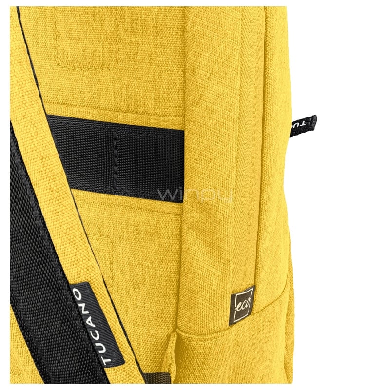 Mochila Tucano Ted para Notebooks de 14“ (Material Reciclado, Amarillo)