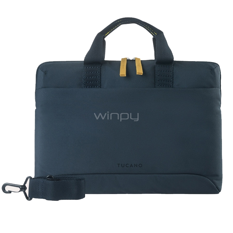 Bolso Tucano Smilza para Notebooks de 14“ (Interior Acolchado, Super Slim, Azul)