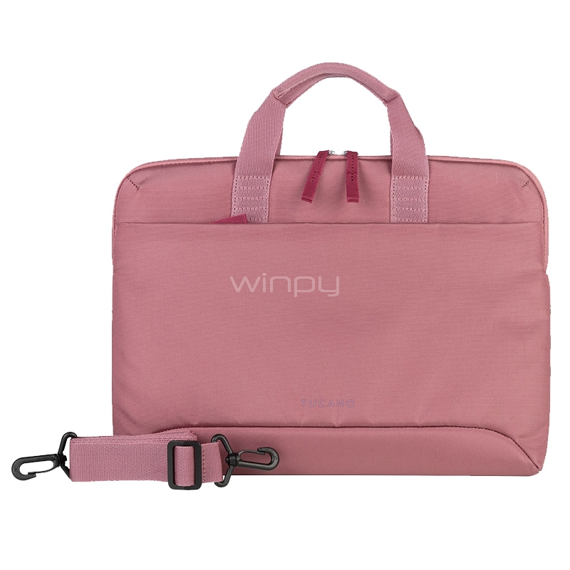 Bolso Tucano Smilza para Notebooks de 14“ (Interior Acolchado, Super Slim, Rosado)