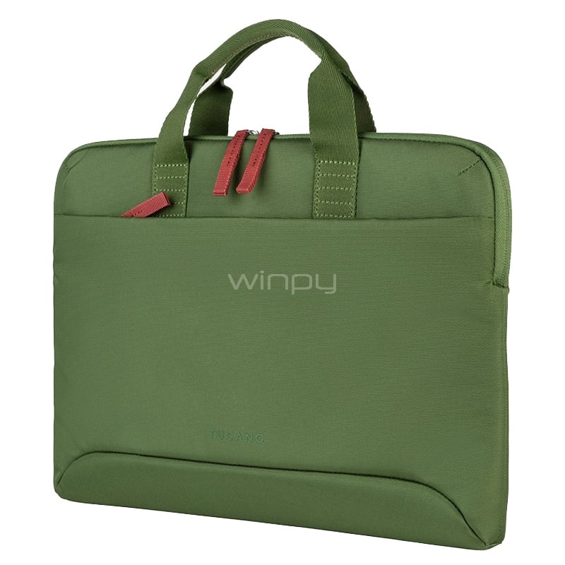 Bolso Tucano Smilza para Notebooks de 14“ (Interior Acolchado, Super Slim, Beige)