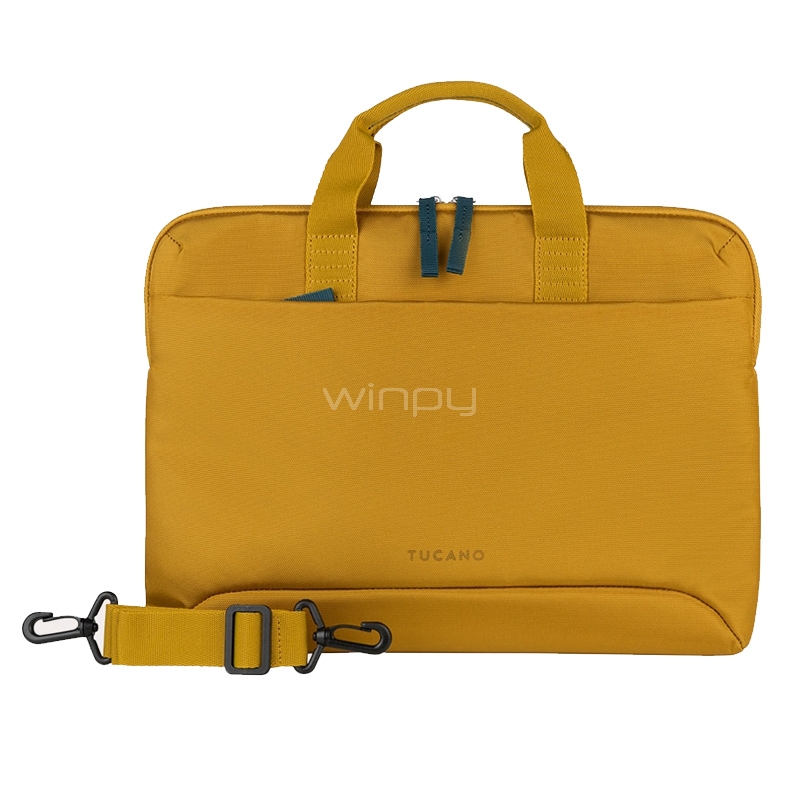 Bolso Tucano Smilza para Notebooks de 14“ (Interior Acolchado, Super Slim, Amarillo)