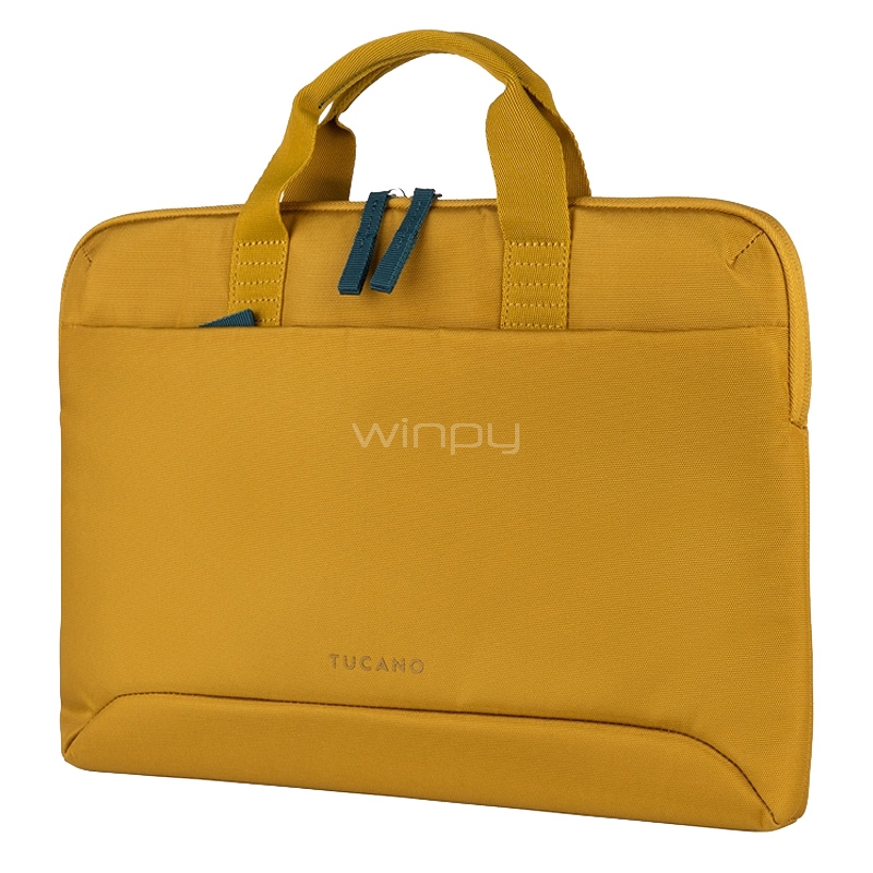 Bolso Tucano Smilza para Notebooks de 14“ (Interior Acolchado, Super Slim, Amarillo)