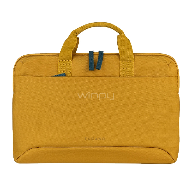 Bolso Tucano Smilza para Notebooks de 14“ (Interior Acolchado, Super Slim, Amarillo)