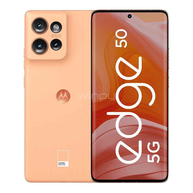 Celular Motorola Edge 50 de 6.7“ (OctaCore, 12GB RAM, 256GB Internos, Rosado)
