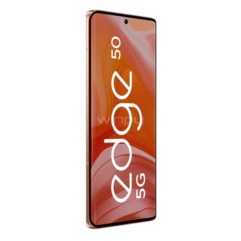 Celular Motorola Edge 50 de 6.7“ (OctaCore, 12GB RAM, 256GB Internos, Rosado)