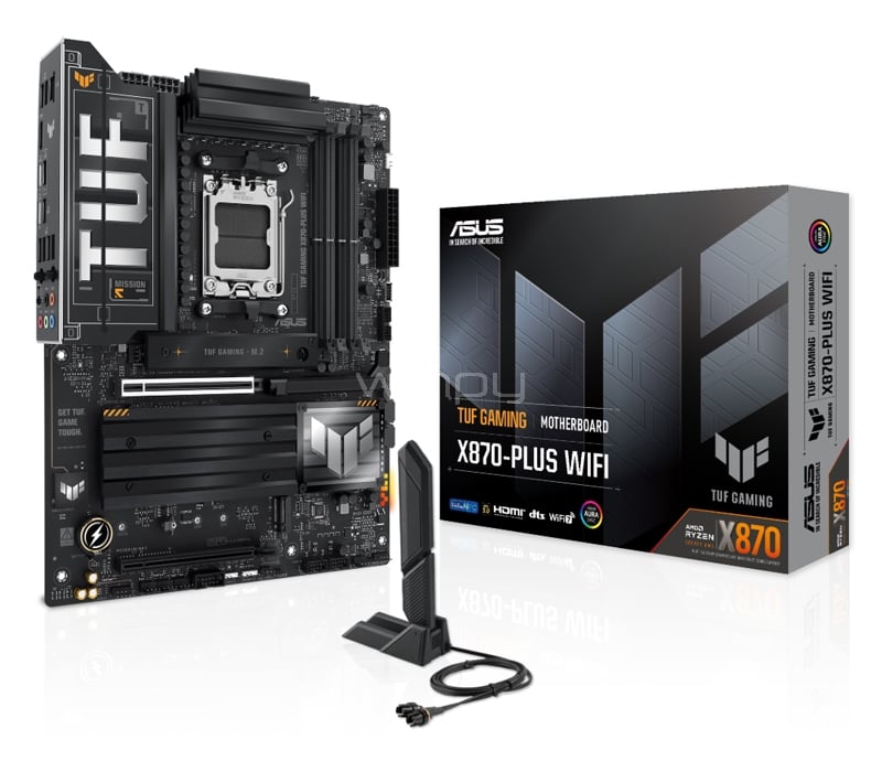 Placa Madre ASUS TUF GAMING X870-PLUS WIFI (AM5, DDR5 8000+MHz, M.2 x4, ATX)