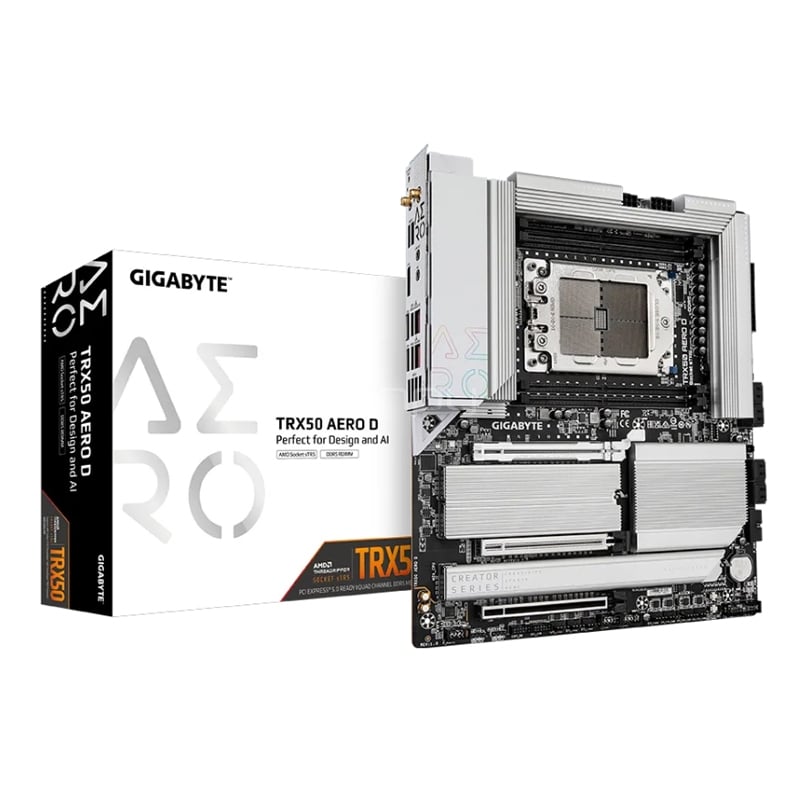 Placa Madre Gigabyte TRX50 AERO D (sTR5, DDR5 4400/7800MHz, M.2 x4, E-ATX)