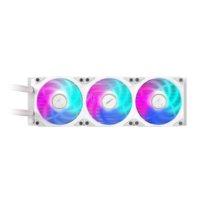 Refrigeración Líquida Gigabyte AORUS WATERFORCE X II 360 ICE (LGA1851/AM5, 120mm x3 ARGB, 2.400rpm, Blanco)