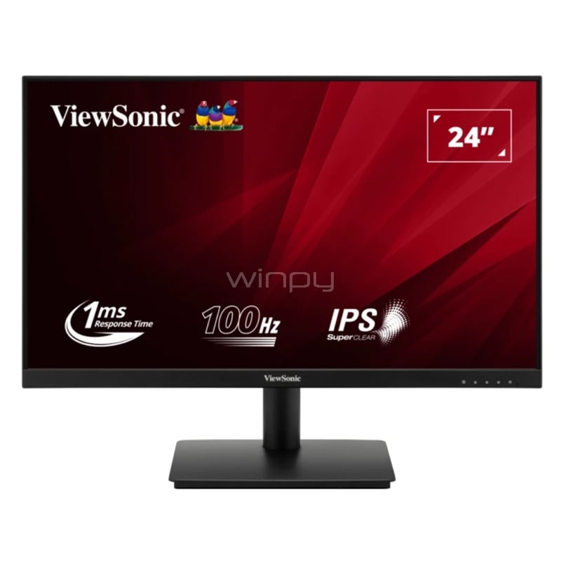 Monitor Viewsonic VA240-H de 24“ (IPS, Full HD, 100Hz, 1ms, HDMI+VGA, Vesa)