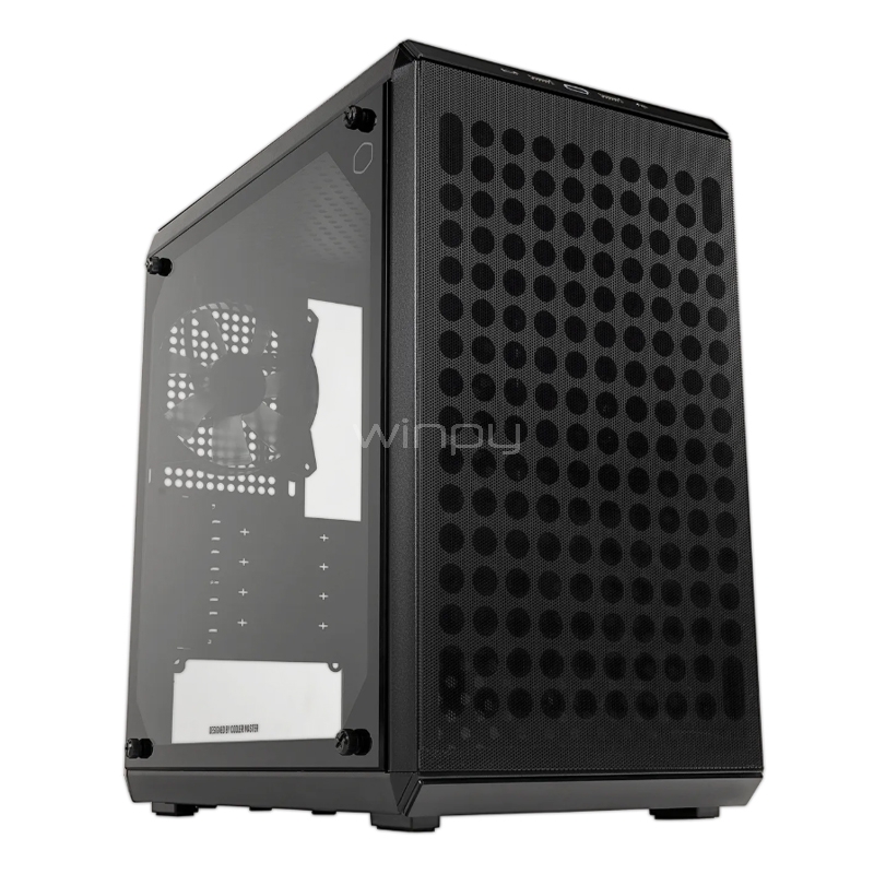 Gabinete Gamer Cooler Master Q300L V2 Black (MicroATX, Ventilador x1, Vidrio Templado)