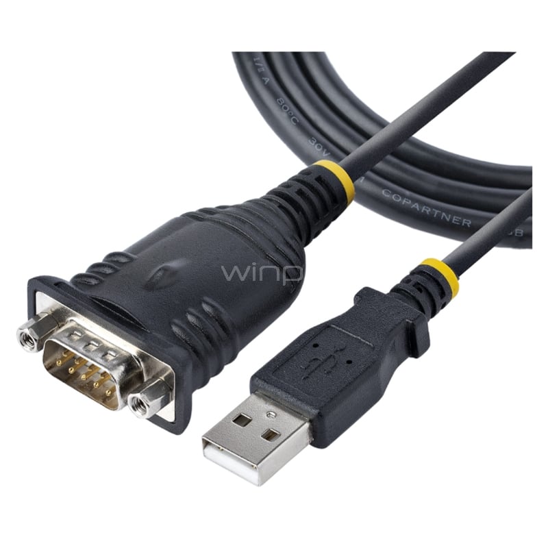 Cable USB-A a Serial RS232 StarTech (USB 2.0, DB-9, 90cm)