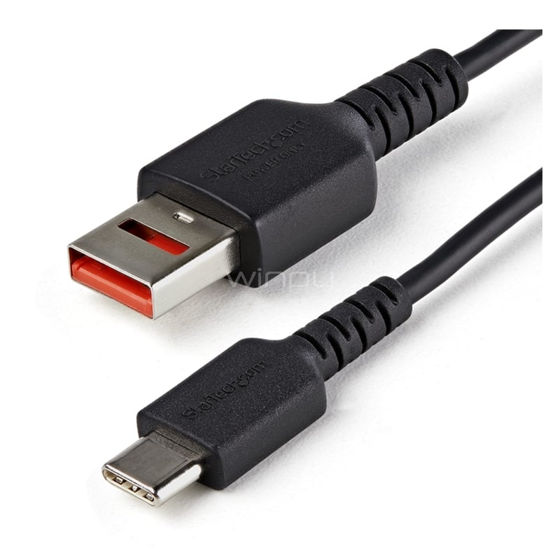Cable USB-A a USB-C StarTech de 1 metro (2.4A, 12W, Negro)