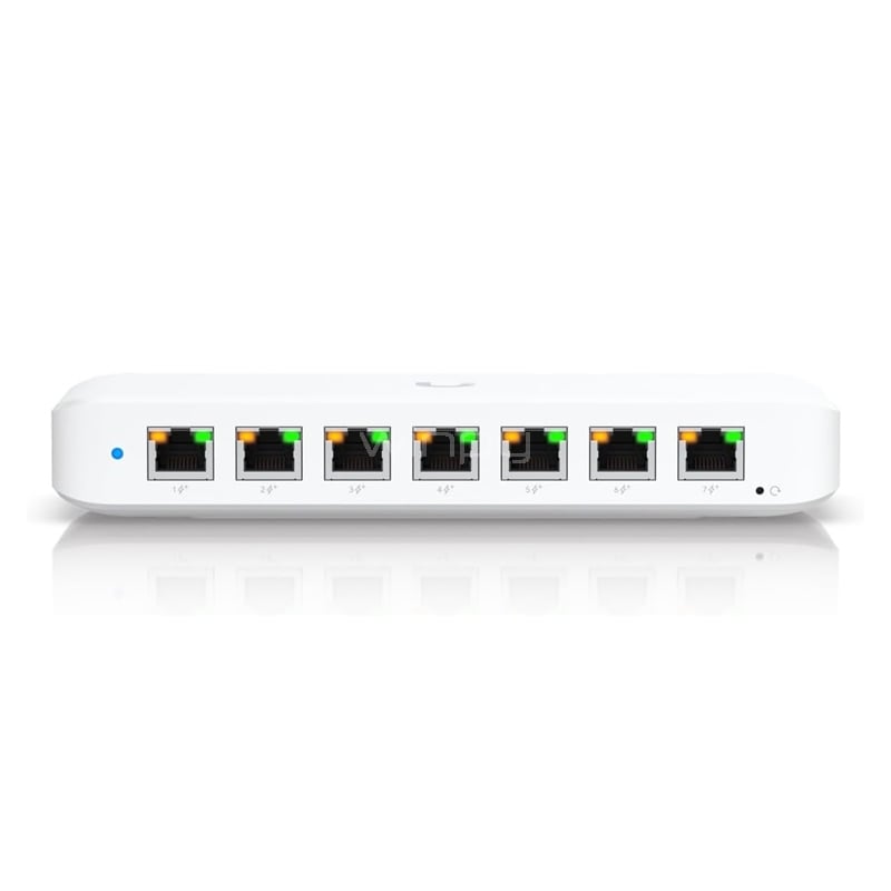Switch Ubiquiti USW-Ultra-210W de 8 Puertos (Gigabit, 16Gbps, PoE+, 16W)
