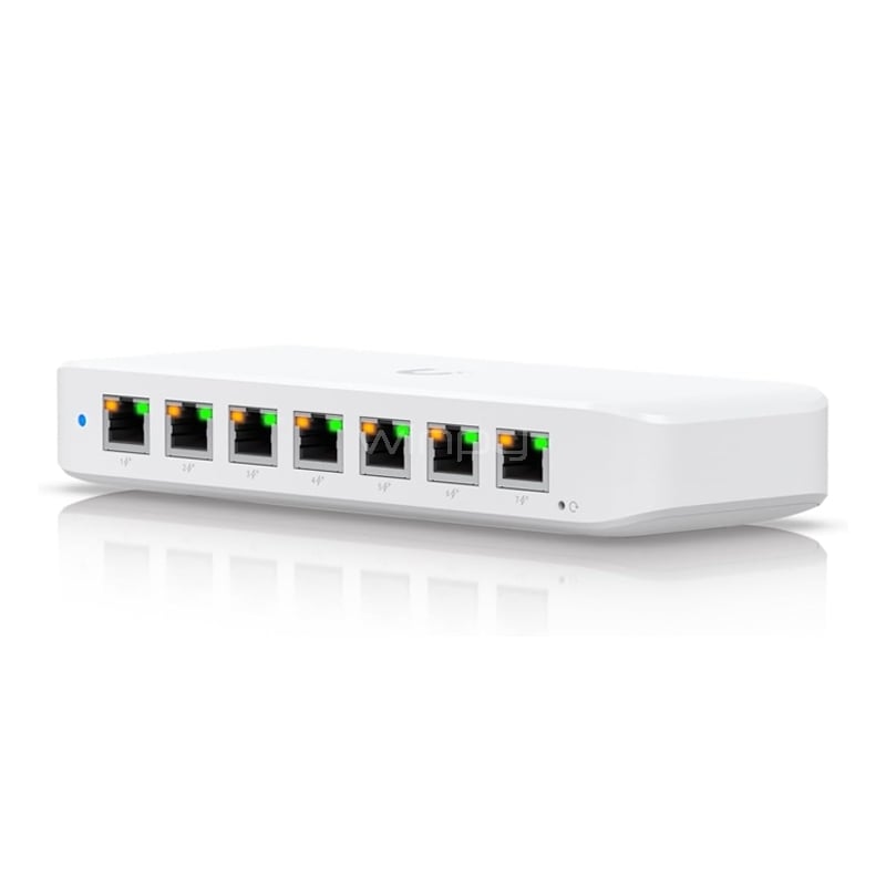 Switch Ubiquiti USW-Ultra-210W de 8 Puertos (Gigabit, 16Gbps, PoE+, 16W)