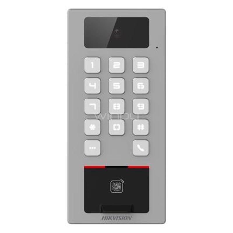Terminal de Acceso Hikvision (Lector de Huella/ Tarjeta, IP65/ IK09)