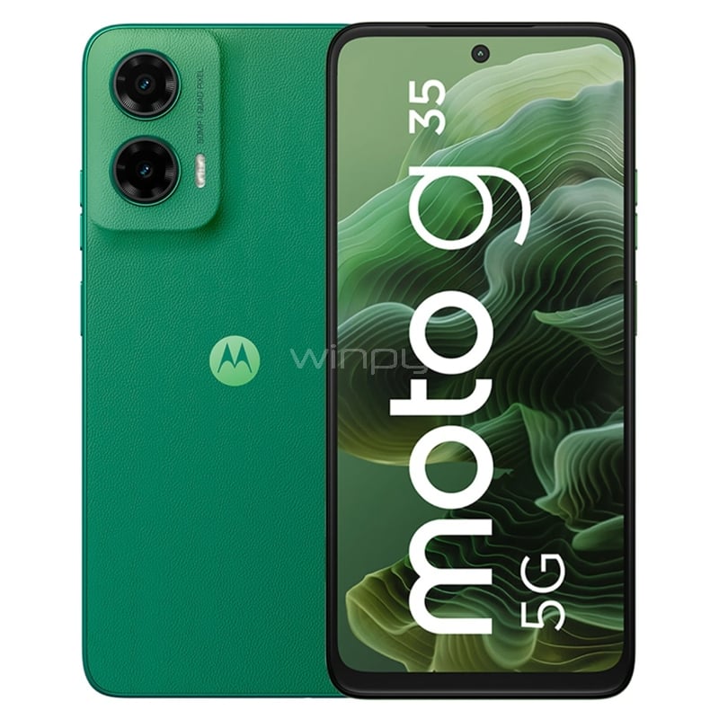 Celular Motorola G35 de 6.72“ (OctaCore, 4GB RAM, 128GB Internos, Green)