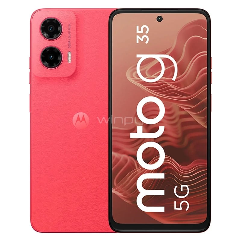 Celular Motorola G35 de 6.72“ (OctaCore, 4GB RAM, 128GB Internos, Coral)