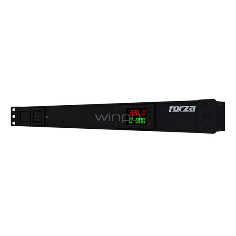 PDU Forza FPD-1012M1U (4kW, 220V, 8 salidas C13, 2 salidas C19, 1U)