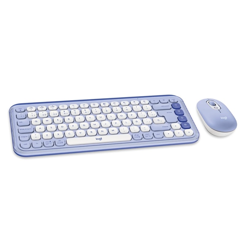Kit Teclado + Mouse Logitech POP Icon (Bluetooth, Español, Lila)