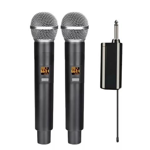 Kit Micrófonos Inalámbricos Philco Pro (2 Unidades, UHF, hasta 60 metros)